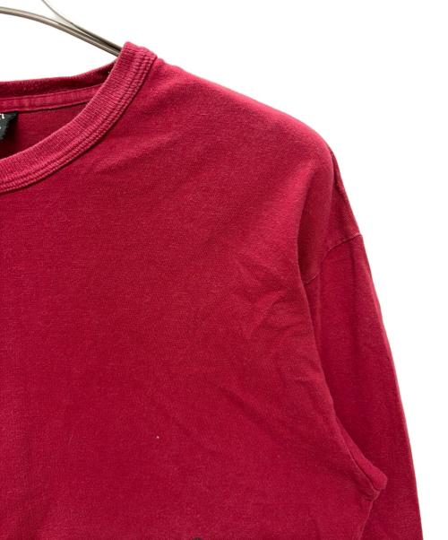 stussy（ステューシー）stussy (ステューシー) 00s スニーカープリント 長袖カットソー レッド サイズ:SIZE Lの古着・服飾アイテム