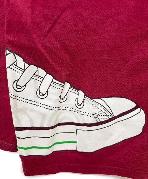 stussy（ステューシー）stussy (ステューシー) 00s スニーカープリント 長袖カットソー レッド サイズ:SIZE Lの古着・服飾アイテム