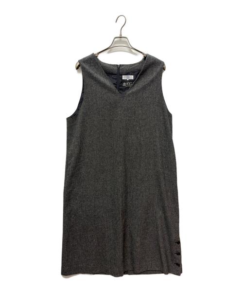 J.PRESS（ジェイプレス）J.PRESS (ジェイプレス) BALLI ヘリンボーンツイード ジャンパースカート グレー サイズ:SIZE T15の古着・服飾アイテム
