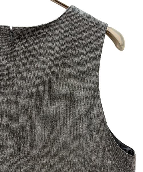 J.PRESS（ジェイプレス）J.PRESS (ジェイプレス) BALLI ヘリンボーンツイード ジャンパースカート グレー サイズ:SIZE T15の古着・服飾アイテム