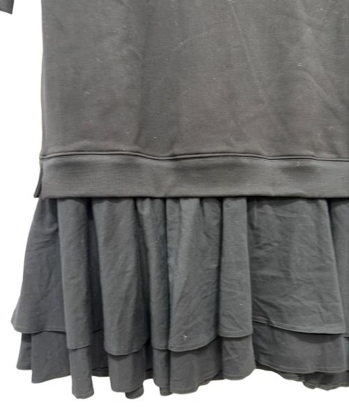 BEARDSLEY（ビアズリー）BEARDSLEY (ビアズリー) 裾フリル裏毛ワンピース ブラック サイズ:F 未使用品の古着・服飾アイテム