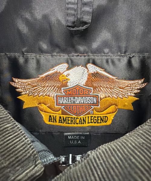 HARLEY-DAVIDSON（ハーレーダビッドソン）HARLEY-DAVIDSON (ハーレーダビッドソン) USA製 ナイロンジャケット ブラック サイズ:SIZE Mの古着・服飾アイテム