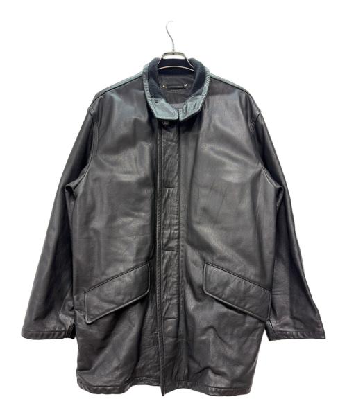 SHIRLEY（SHIRLEY）SHIRLEY (SHIRLEY) レザーハーフコート ブラック サイズ:Lの古着・服飾アイテム