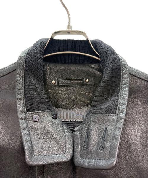 SHIRLEY（SHIRLEY）SHIRLEY (SHIRLEY) レザーハーフコート ブラック サイズ:Lの古着・服飾アイテム