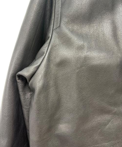 SHIRLEY（SHIRLEY）SHIRLEY (SHIRLEY) レザーハーフコート ブラック サイズ:Lの古着・服飾アイテム