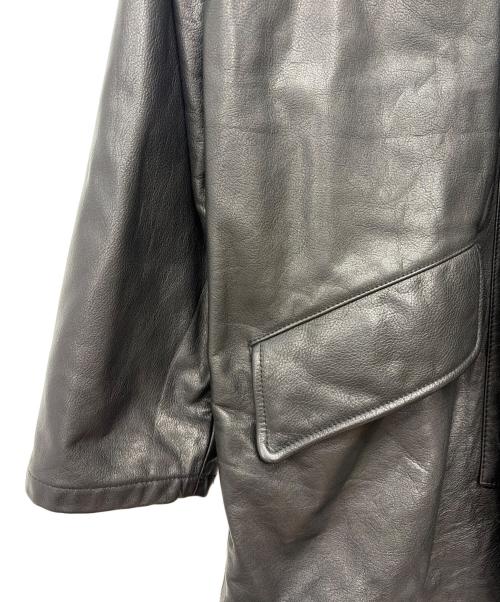 SHIRLEY（SHIRLEY）SHIRLEY (SHIRLEY) レザーハーフコート ブラック サイズ:Lの古着・服飾アイテム
