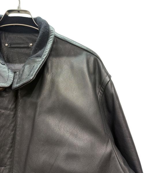 SHIRLEY（SHIRLEY）SHIRLEY (SHIRLEY) レザーハーフコート ブラック サイズ:Lの古着・服飾アイテム