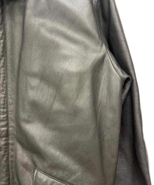 SHIRLEY（SHIRLEY）SHIRLEY (SHIRLEY) レザーハーフコート ブラック サイズ:Lの古着・服飾アイテム