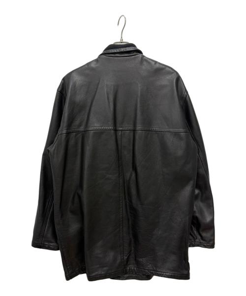 SHIRLEY（SHIRLEY）SHIRLEY (SHIRLEY) レザーハーフコート ブラック サイズ:Lの古着・服飾アイテム