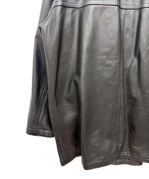 SHIRLEY（SHIRLEY）SHIRLEY (SHIRLEY) レザーハーフコート ブラック サイズ:Lの古着・服飾アイテム