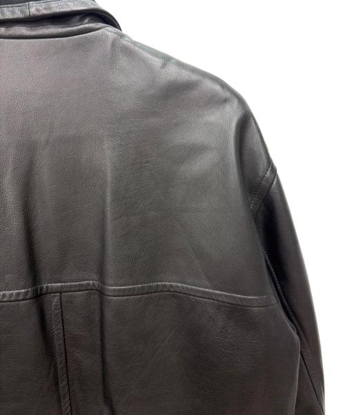 SHIRLEY（SHIRLEY）SHIRLEY (SHIRLEY) レザーハーフコート ブラック サイズ:Lの古着・服飾アイテム