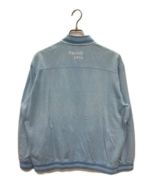 PAPAS（パパス）PAPAS (パパス) スウェットスタジャン ブルー サイズ:SIZE Lの古着・服飾アイテム