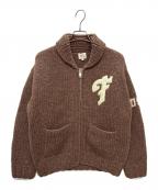 FOSSILフォッシル）の古着「カウチンニットカーディガン」｜ブラウン