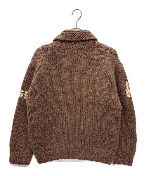 FOSSIL（フォッシル）FOSSIL (フォッシル) カウチンニットカーディガン ブラウン サイズ:SIZE Lの古着・服飾アイテム