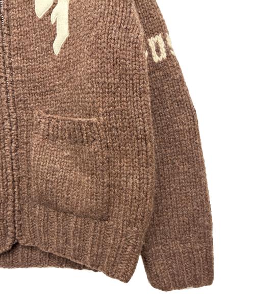FOSSIL（フォッシル）FOSSIL (フォッシル) カウチンニットカーディガン ブラウン サイズ:SIZE Lの古着・服飾アイテム