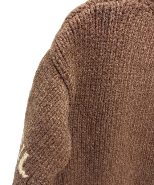 FOSSIL（フォッシル）FOSSIL (フォッシル) カウチンニットカーディガン ブラウン サイズ:SIZE Lの古着・服飾アイテム