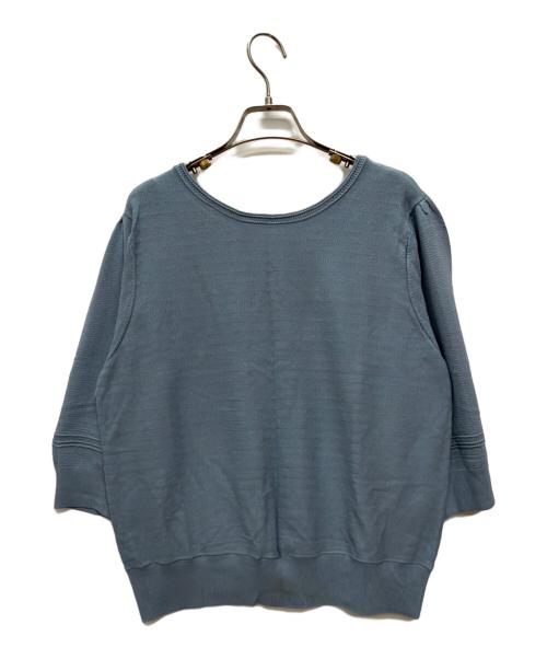 KUMIKYOKU（クミキョク）KUMIKYOKU (クミキョク) 半袖ニット ブルー サイズ:SIZE 7の古着・服飾アイテム
