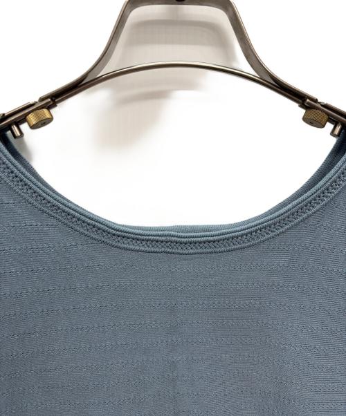 KUMIKYOKU（クミキョク）KUMIKYOKU (クミキョク) 半袖ニット ブルー サイズ:SIZE 7の古着・服飾アイテム