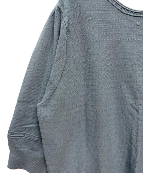 KUMIKYOKU（クミキョク）KUMIKYOKU (クミキョク) 半袖ニット ブルー サイズ:SIZE 7の古着・服飾アイテム