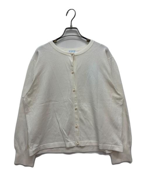 KUMIKYOKU（クミキョク）KUMIKYOKU (クミキョク) 薄手カーディガン ホワイト サイズ:SIZE 7の古着・服飾アイテム