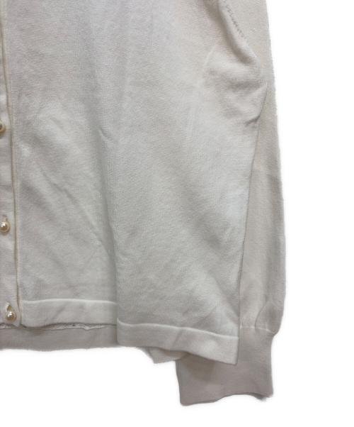 KUMIKYOKU（クミキョク）KUMIKYOKU (クミキョク) 薄手カーディガン ホワイト サイズ:SIZE 7の古着・服飾アイテム