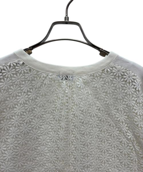 KUMIKYOKU（クミキョク）KUMIKYOKU (クミキョク) 薄手カーディガン ホワイト サイズ:SIZE 7の古着・服飾アイテム