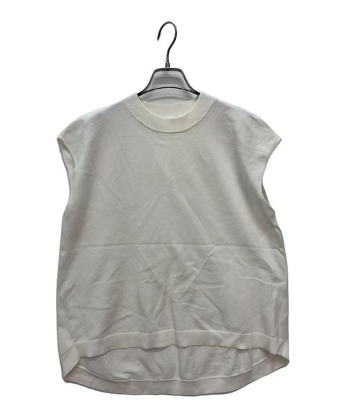 KUMIKYOKU（クミキョク）KUMIKYOKU (クミキョク) ノースリーブニット ホワイト サイズ:SIZE 7の古着・服飾アイテム