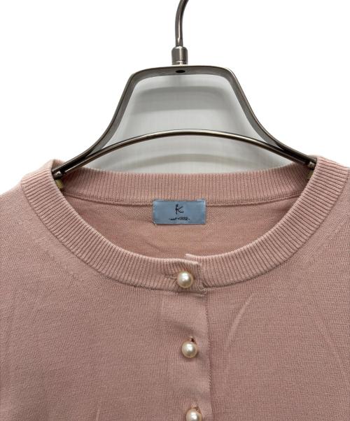 KUMIKYOKU（クミキョク）KUMIKYOKU (クミキョク) 薄手カーディガン ピンク サイズ:46 未使用品の古着・服飾アイテム