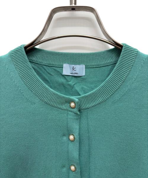 KUMIKYOKU（クミキョク）KUMIKYOKU (クミキョク) 薄手カーディガン グリーン サイズ:7の古着・服飾アイテム