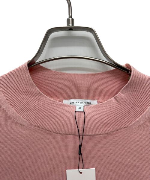 23区（ニジュウサンク）23区 (ニジュウサンク) 半袖ニット ピンク サイズ:48 未使用品の古着・服飾アイテム