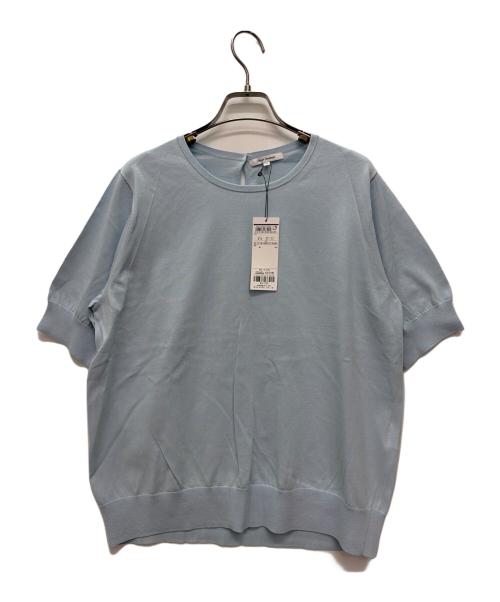23区（ニジュウサンク）23区 (ニジュウサンク) 半袖ニット ブルー サイズ:48 未使用品の古着・服飾アイテム