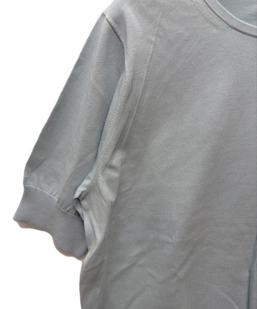 23区（ニジュウサンク）23区 (ニジュウサンク) 半袖ニット ブルー サイズ:48 未使用品の古着・服飾アイテム