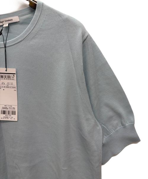 23区（ニジュウサンク）23区 (ニジュウサンク) 半袖ニット ブルー サイズ:48 未使用品の古着・服飾アイテム