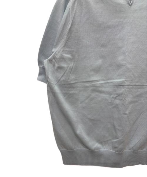 23区（ニジュウサンク）23区 (ニジュウサンク) 半袖ニット ブルー サイズ:48 未使用品の古着・服飾アイテム