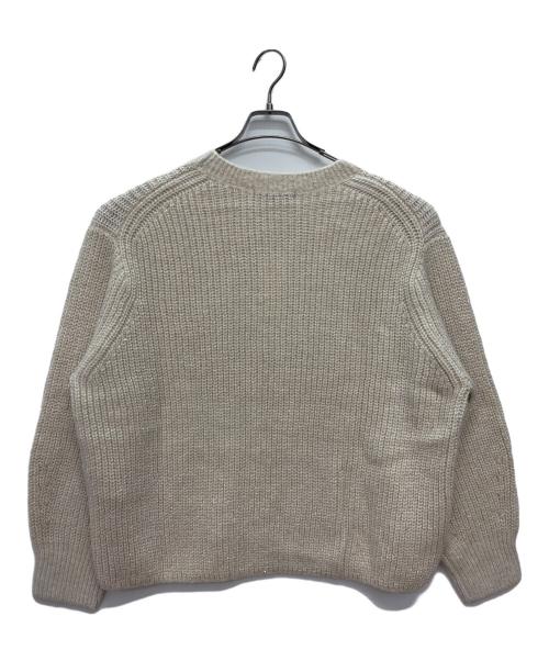 23区（ニジュウサンク）23区 (ニジュウサンク) スパンコールバルキークロップドニット ベージュ サイズ:46 未使用品の古着・服飾アイテム