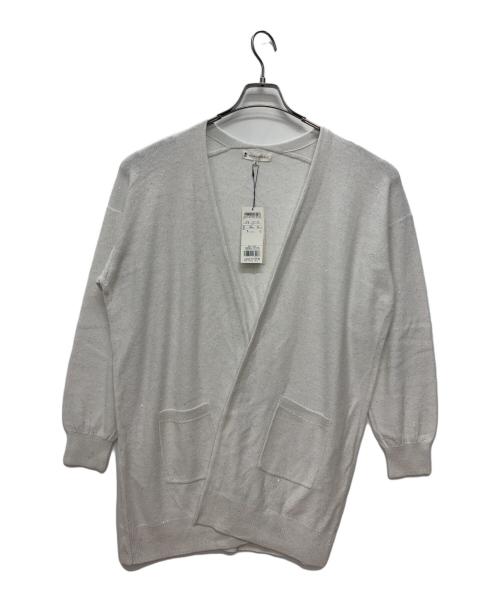 KUMIKYOKU（クミキョク）KUMIKYOKU (クミキョク) 薄手カーディガン ホワイト サイズ:6 未使用品の古着・服飾アイテム