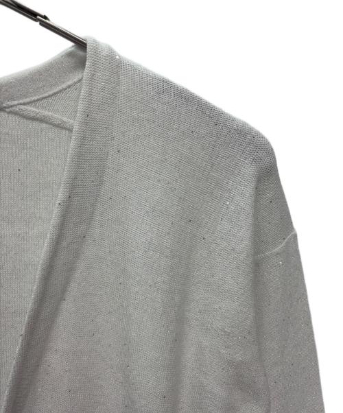 KUMIKYOKU（クミキョク）KUMIKYOKU (クミキョク) 薄手カーディガン ホワイト サイズ:6 未使用品の古着・服飾アイテム