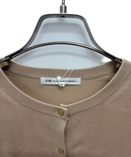 23区（ニジュウサンク）23区 (ニジュウサンク) 薄手カーディガン ブラウン サイズ:46 未使用品の古着・服飾アイテム