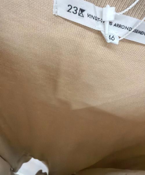23区（ニジュウサンク）23区 (ニジュウサンク) 薄手カーディガン ブラウン サイズ:46 未使用品の古着・服飾アイテム