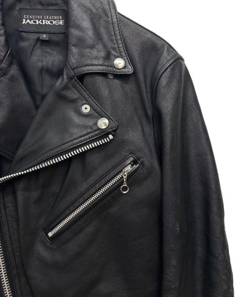 JACKROSE（ジャックローズ）JACKROSE (ジャックローズ) 山羊革 レザーライダースジャケット ブラック サイズ:SIZE 2の古着・服飾アイテム