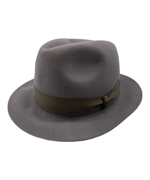 BORSALINO（ボルサリーノ）BORSALINO (ボルサリーノ) 中折れハット グレー サイズ:57の古着・服飾アイテム