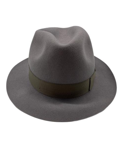 BORSALINO（ボルサリーノ）BORSALINO (ボルサリーノ) 中折れハット グレー サイズ:57の古着・服飾アイテム
