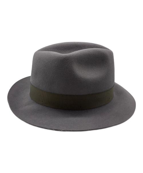 BORSALINO（ボルサリーノ）BORSALINO (ボルサリーノ) 中折れハット グレー サイズ:57の古着・服飾アイテム