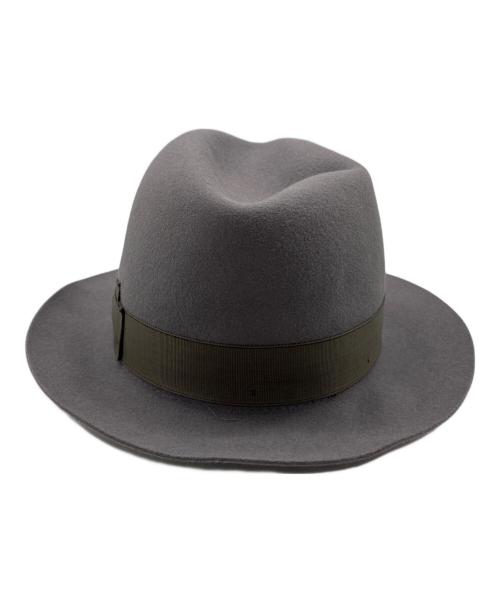 BORSALINO（ボルサリーノ）BORSALINO (ボルサリーノ) 中折れハット グレー サイズ:57の古着・服飾アイテム