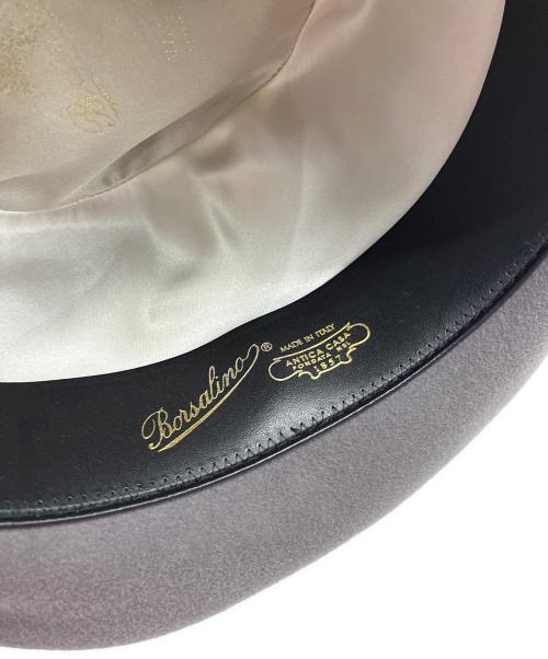 BORSALINO（ボルサリーノ）BORSALINO (ボルサリーノ) 中折れハット グレー サイズ:57の古着・服飾アイテム