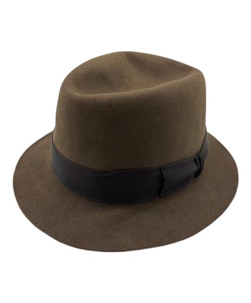 LOCK & Co. HATTERS（ロック・アンド・コー・ハッターズ）lock & co. hatters (ロック・アンド・コー・ハッターズ) 中折れハット ブラウン サイズ:EUR58の古着・服飾アイテム