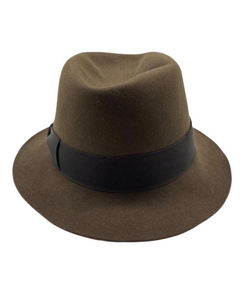 LOCK & Co. HATTERS（ロック・アンド・コー・ハッターズ）lock & co. hatters (ロック・アンド・コー・ハッターズ) 中折れハット ブラウン サイズ:EUR58の古着・服飾アイテム