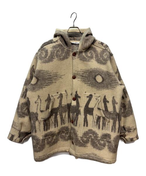 古着（フルギ）古着 (フルギ) vintage old Hand Made Wool Jacket Ecuador Jacket ベージュ×グレー サイズ:Lの古着・服飾アイテム