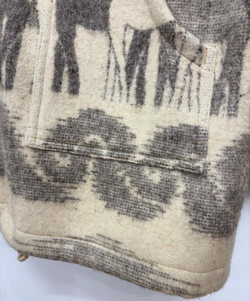 古着（フルギ）古着 (フルギ) vintage old Hand Made Wool Jacket Ecuador Jacket ベージュ×グレー サイズ:Lの古着・服飾アイテム