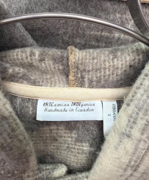 古着（フルギ）古着 (フルギ) vintage old Hand Made Wool Jacket Ecuador Jacket ベージュ×グレー サイズ:Lの古着・服飾アイテム